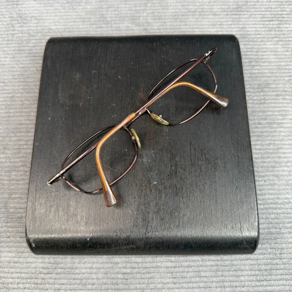 Ray-Ban RB 6018 2511‎ Brown Oval Metal Eyeglasses Frames Made in Italy 50-19-135